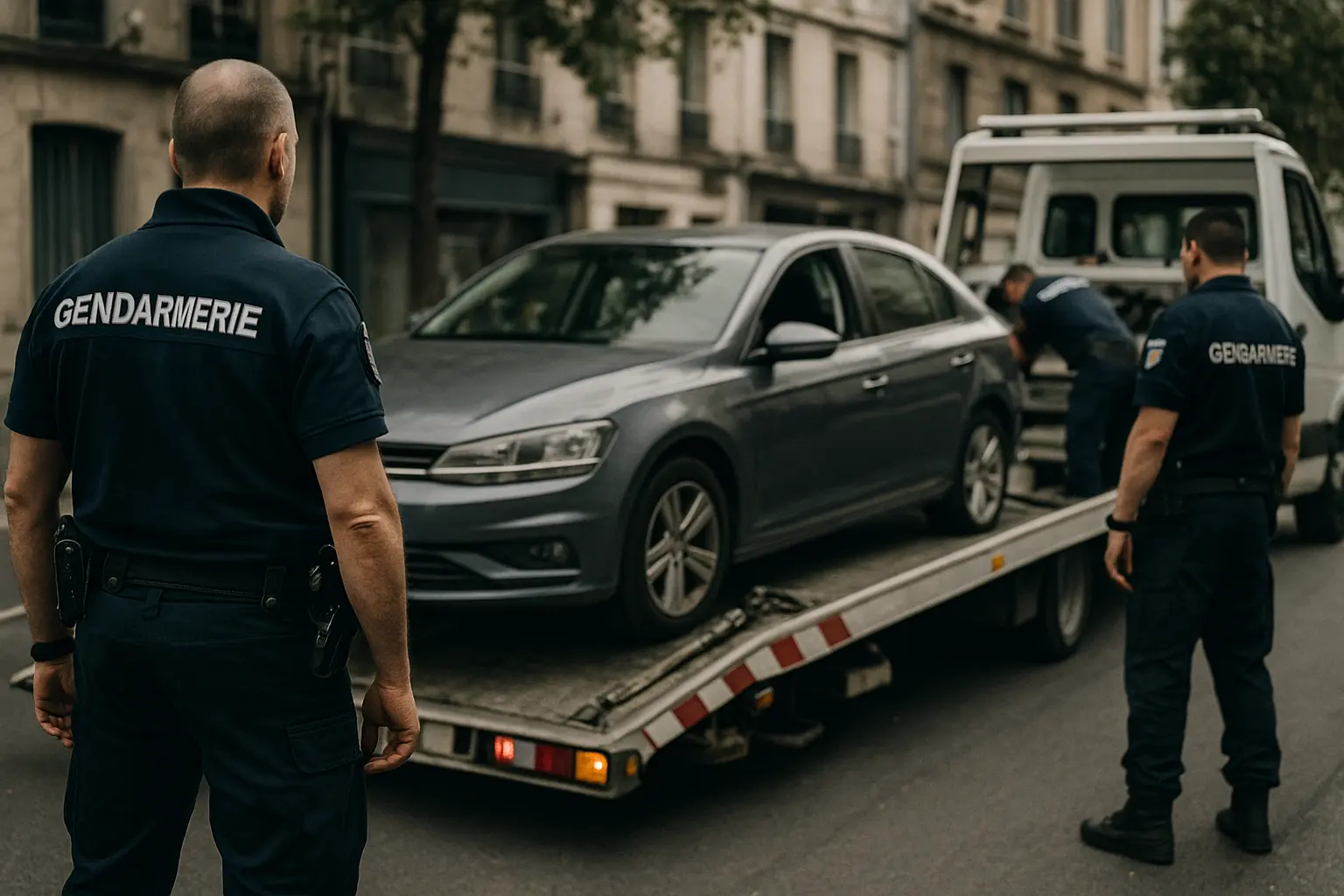 rodeo-urbain-saisie-vehicule-2025 Enlèvement d'un véhicule par les forces de l'ordre pour mise en fourrière - La circulaire du 9 mai 2025 systématise cette procédure pour les rodéos urbains